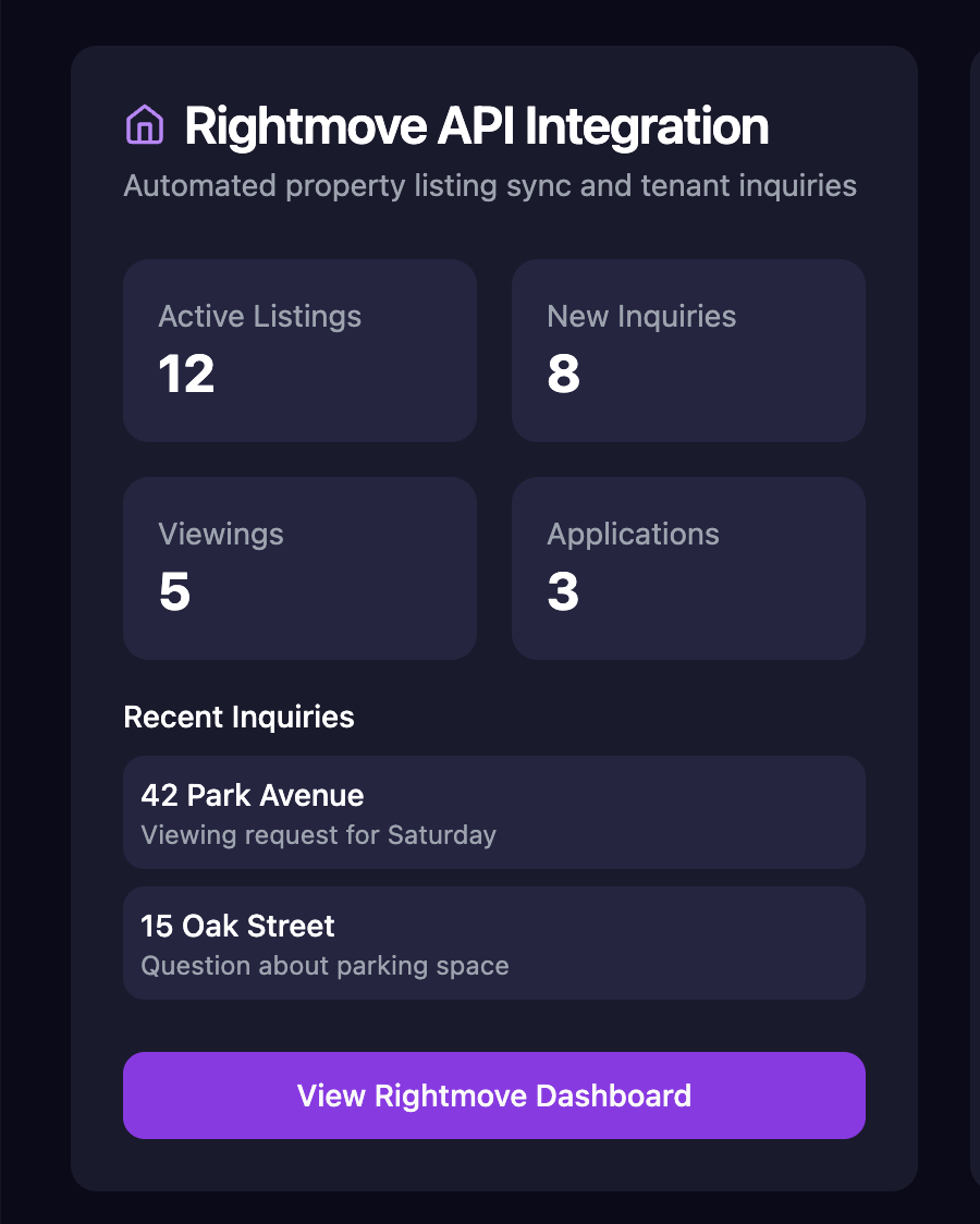 Rightmove API Integration